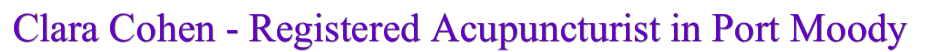 Acupuncture by Clara Cohen, Registered Acupuncturist