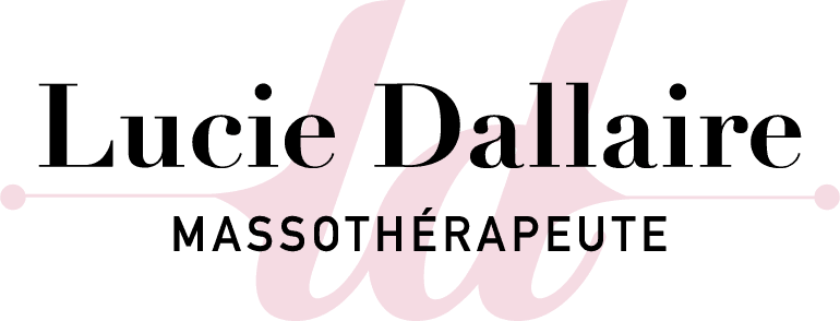 Lucie Dallaire, massothérapeute et thérapeute en drainage lymphatique manuel Vodder logo