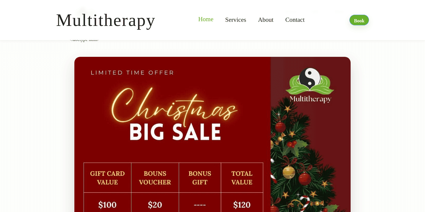 Multitherapy - Acupuncture and Massage