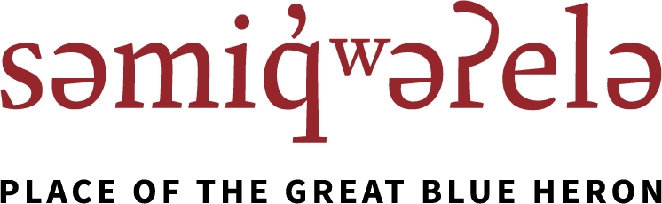 səmiq̓wəʔelə - Place of the Great Blue Heron logo