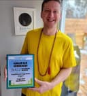 Yoga and meditation with Angus logo